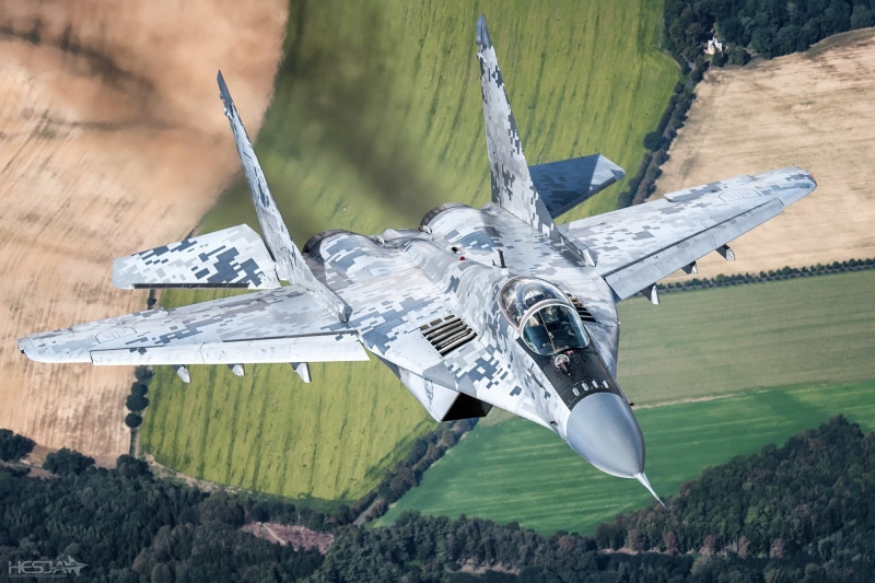 HESJA Air-Art Photography, Cockpit, Field, Fighter, The MiG-29, Of the air force of Slovakia, Forest, RL, Lantern, ILS, 1080P, Pilot