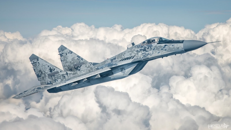 The MiG-29, Cockpit, Pilot, Fighter, 1080P, Clouds, Of the air force of Slovakia, HESJA Air-Art Photography, Lantern