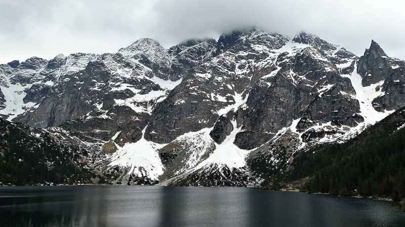 4K, formation, Mountains, the national park, landscape, reflection, cold temperature, winter, snow, lake, sky, day, tranquil scene, the high tatras, beauty in nature