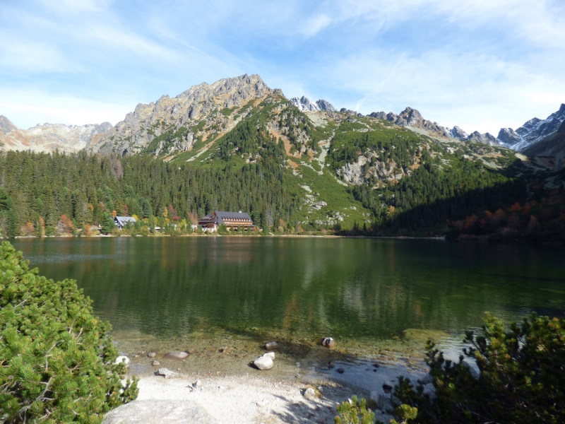 day, tranquility, cloud - sky, nature, lake, tranquil scene, non-urban scene, idyllic, tree, slovakia, plant, water, vysoké tatry, scenics - nature, sky