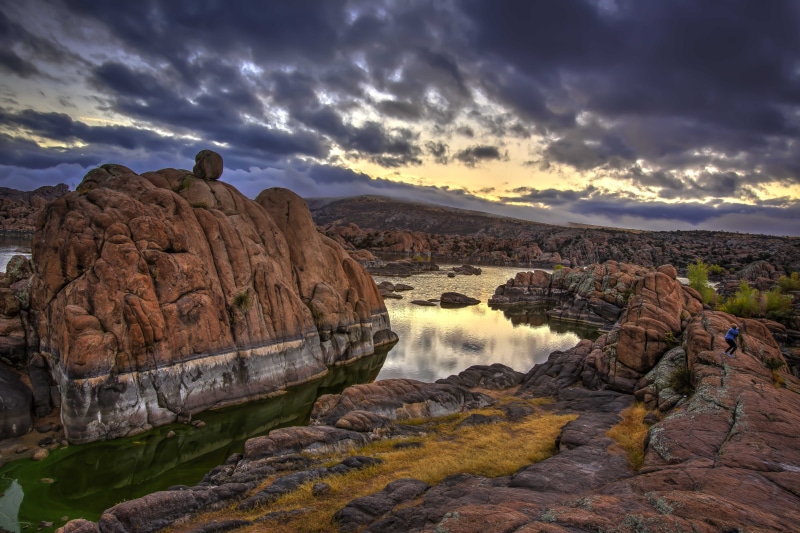 Watson Lake, Sky, Watson  Lake, mountain, Arizona, 5K, brown, nature, river, mountains, Gold  Yellow, landscape photography, Inlet, scenics, landscape