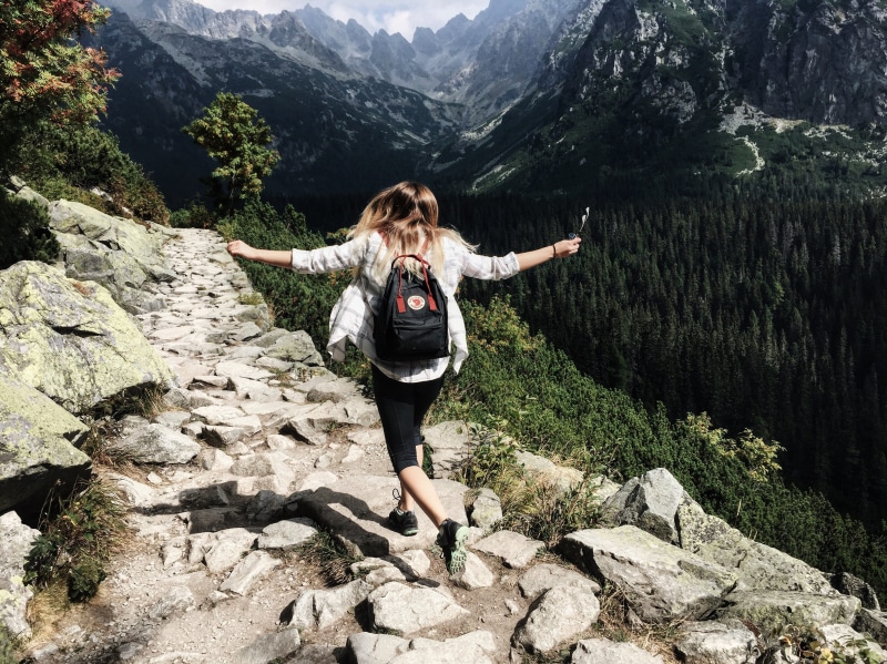 leisure activity, rock, tranquil scene, rock - object, content, adult, high tatras, mountain range, happy, lifestyles, environment, leisure, high, adventure