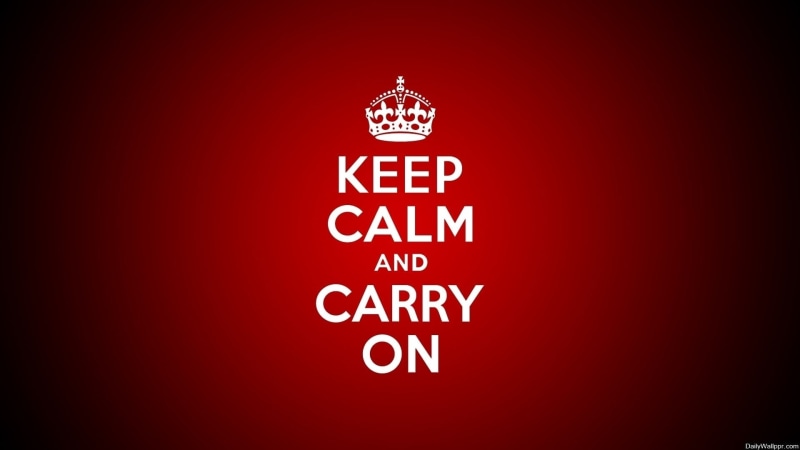 Keep Calm and..., 1080P, typography, red background