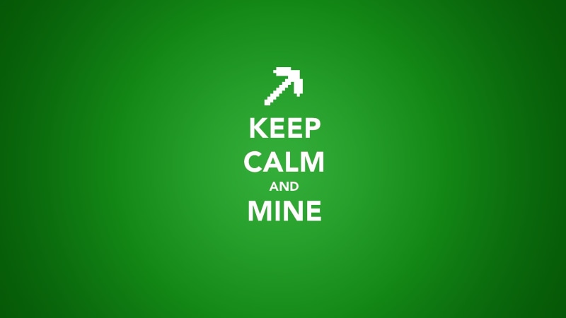 green, 1080P, Minecraft, Keep Calm and..., minimalism, video games