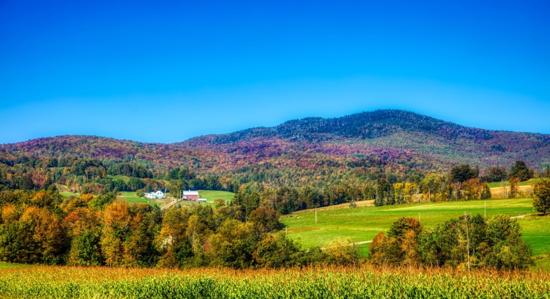no people, blue, panorama, farm, tree, non-urban scene, beautiful, hills, fall, country, green color, mountains, scenics - nature, beauty in nature, plant
