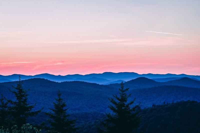 tranquil scene, sunset, mountain peak, united states, orange color, vermont, landscape, non-urban scene, scenics - nature, beauty in nature, mountains