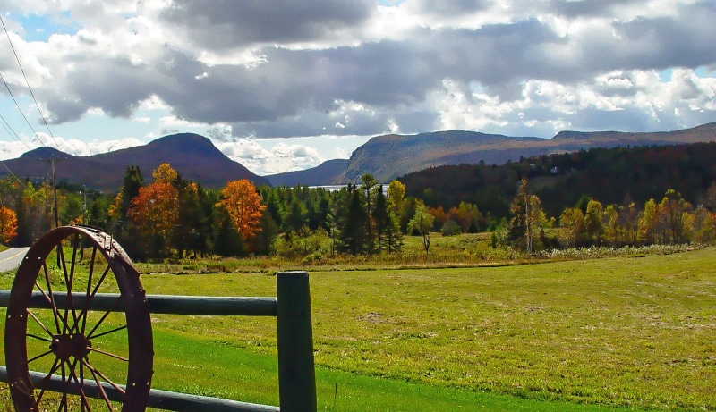 field, scenics - nature, vermonter, green color, mountain range, northeast kingdom, mountain, nature, mountains, landscape, no people, wheel, non-urban scene