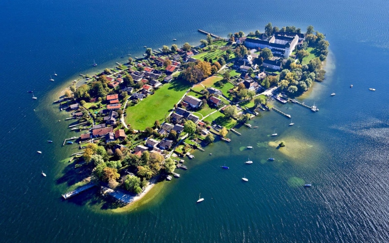 houses, concrete, chiemsee lake, chiemsee, 720P, lake, germany, bavaria, scenery