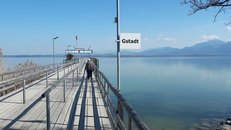western script, vacations, chiemsee, sea, architecture, nature, communication, scenics - nature, day, water, jetty, transportation, mountain, text, sky