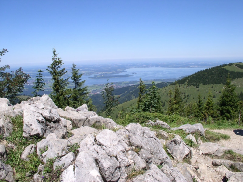day, rock - Object, no people, mountain, forest, non-urban scene, bavaria, environment, beauty in nature, idyllic, chiemsee, solid, 1080P, rock, water