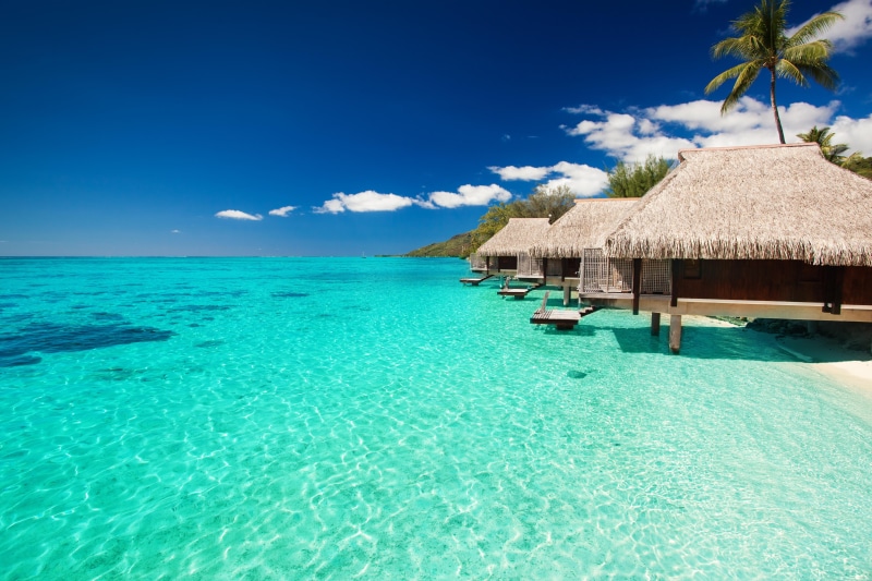 tropical, sky, 5K, bungalows, maldives