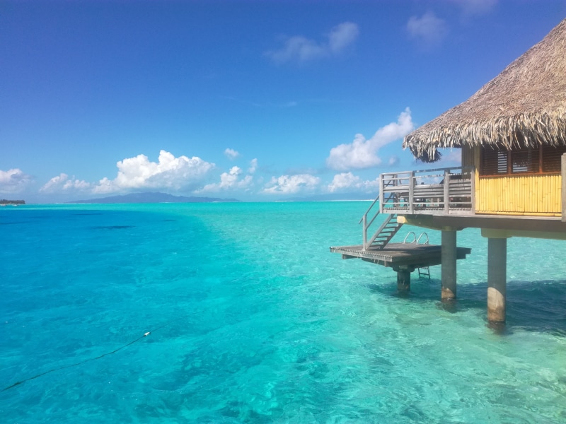 sky, turquoise colored, ocean, sea, polynesian, paradise, clearwater, outdoors, bora bora, idyllic, borabora, horizon over water, water, vacations, 4K
