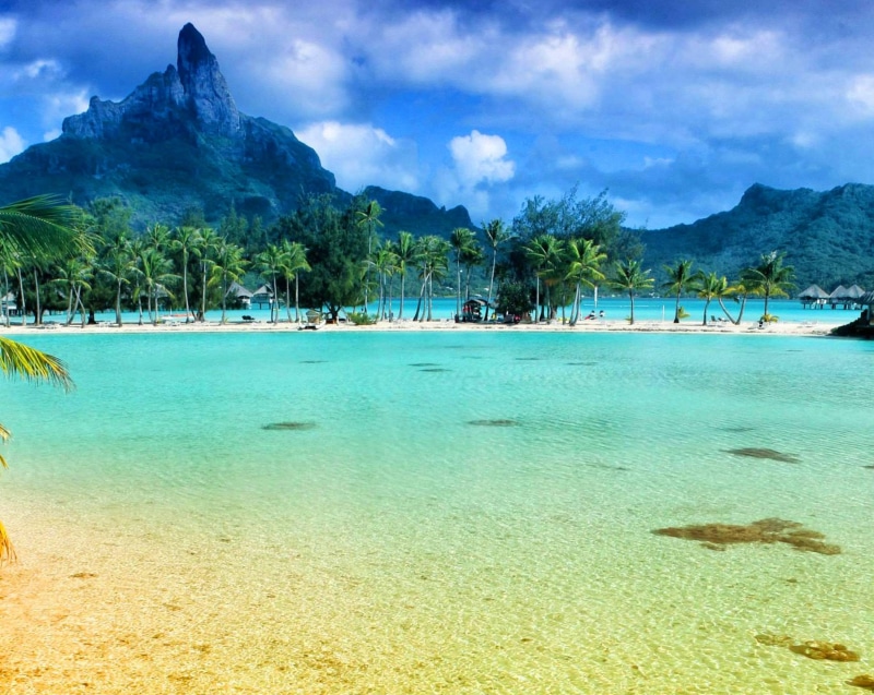 exotic, beach, south, yell, island, pacific, resort, colours, wow, tahiti, polynesia, retreat, bora, bora-bora, colour, near, blue, photo, spectrum, 2K