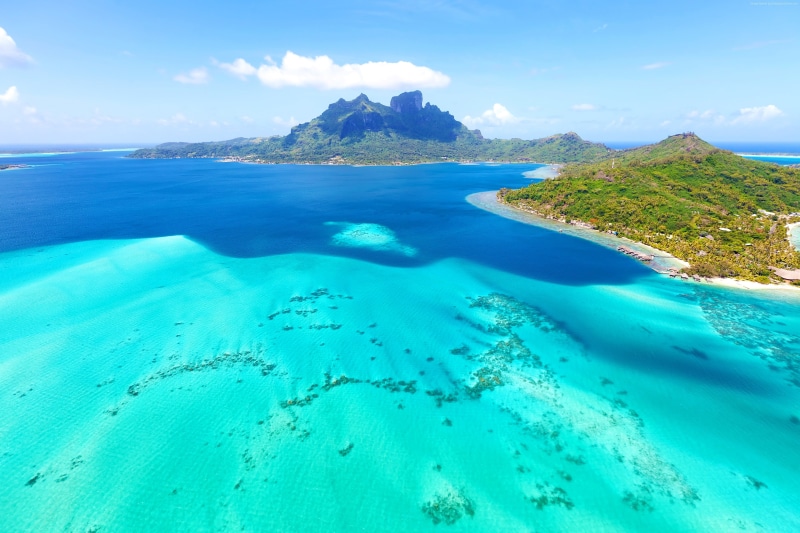 Best Beaches in the World, France, island, ocean, sea, 4k, 4K, Bora-Bora