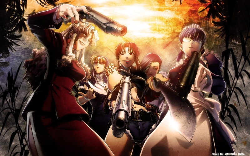 Shenhua, anime, anime girls, gun, Roberta, Revy, 1080P, Black Lagoon, Eda, Balalaika