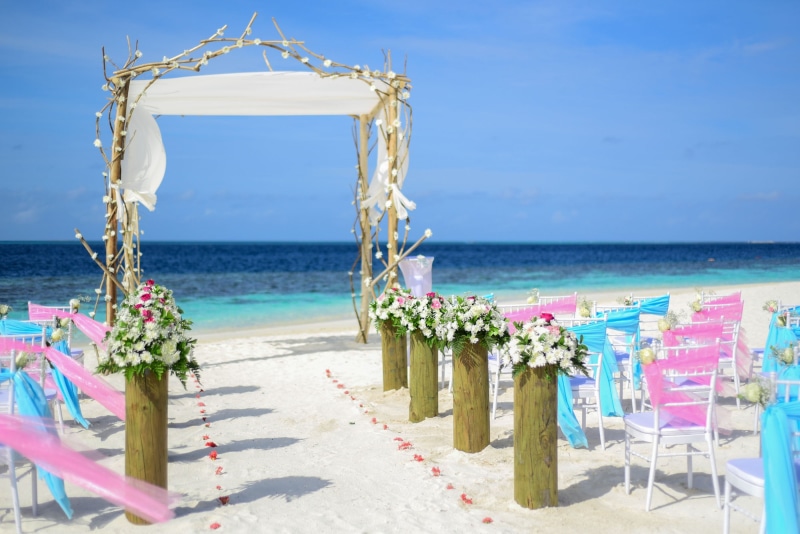 resort, decoration, travel destinations, sea, wedding, nature, maldives, decorations, sunlight, tranquility, photography, flower, horizon over water, beauty in nature