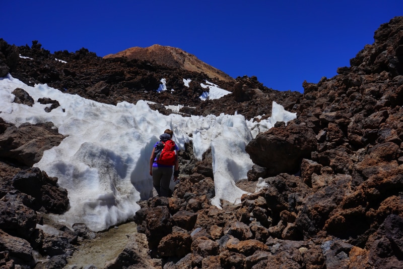 hiking, 5K, teide national park, day, nature, wanderer, pico del teide, sky, r zackenfirn, mountain range, canary islands, high mountains, mountain, penitentes