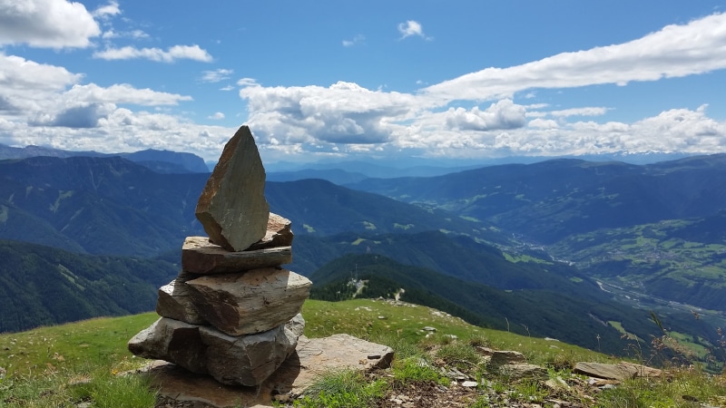 environment, italy, photography, day, mountain, nature, landscape, summit, sky, outdoors, pine tree, cairn, holiday, no people, rule, tyrol, rock - Object
