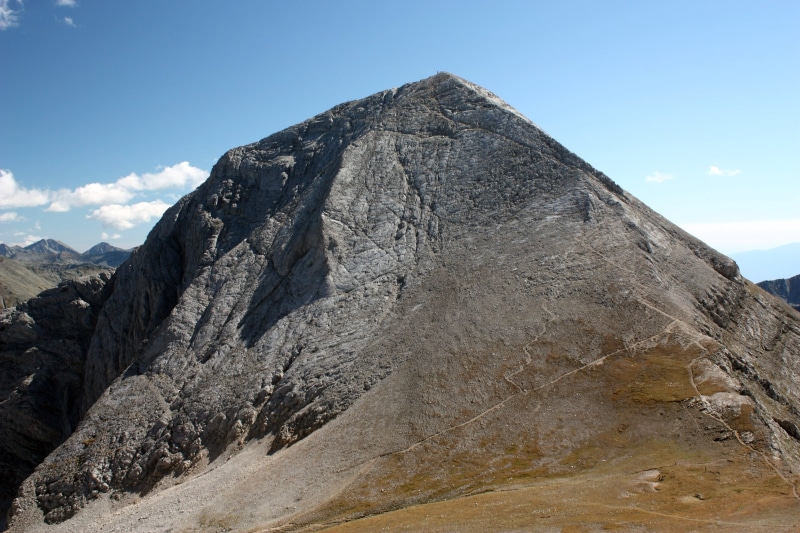 autumn, outdoors, low angle view, tranquility, sky, peak, travel destinations, rock - object, beauty in nature, pyramid, landscape, bulgaria, non-urban scene
