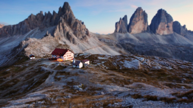 panoramic, cold temperature, beauty In Nature, tourist, dolomites, village, rock - Object, mountain, landscape, european Alps, Italy, day, rock, tranquil Scene