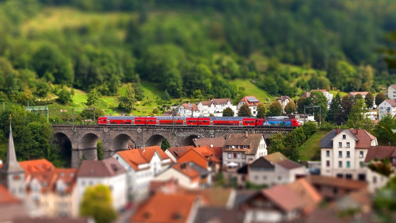 brown, aerial View, water, plant, bridge - man made structure, red, town, travel Destinations, sky, cultures, houses, tourism, urban Scene, summer, ancient