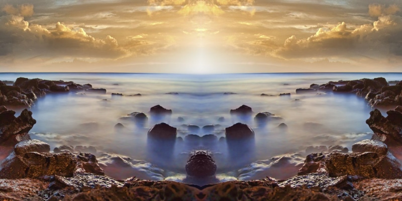 body, water  wave, sun  light, beach, mist, photography, rocks, landscape, paradise, sea, sunny, horizon, 720P, sunrise, sky, water, scenery, clouds, ocean  sea