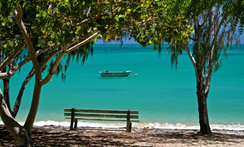island, exotic, australia, wooden, sand, brown, pacific, new-z, ocean, islands, tropical, beach, south, blue, lagoon, bench, 1080P, whitsunday