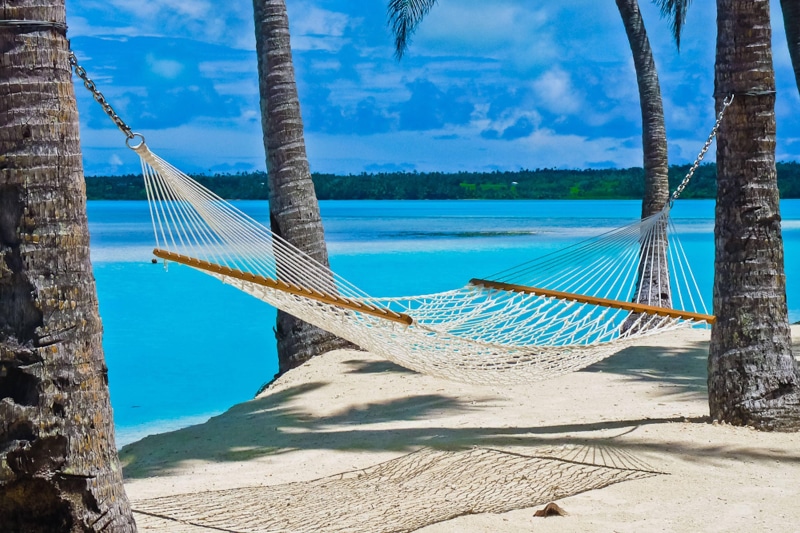 sand, pacific, paradise, tropical, ocean, lagoon, fiji, hammock, south-pacific, beautiful, white, exotic, blue, 4K, island, south, knit, beach