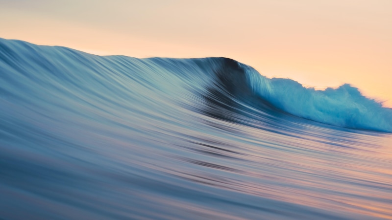 non-urban scene, flowing, no people, 4K, artwork, outdoors, dusk, water, travel destinations, wind wave, sunset, ocean, long exposure, land, art, power in nature