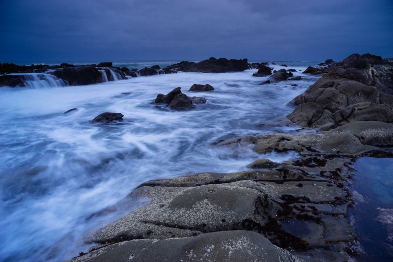 1080P, sunset  california, body, om, rock, near, Tide pools, outdoors, tide  pool, long exposure, water, sea, body of water, scenics, nature, blue, f2