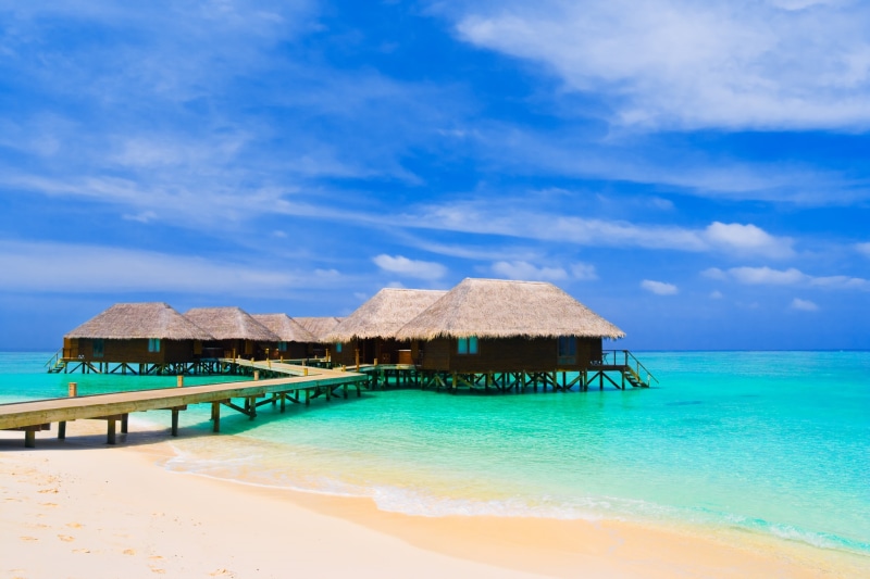 tranquility, outdoors, turquoise Colored, house, nipa, summer, built structure, white, journey, wood - Material, tropical, scenics, relaxation, tropical Climate