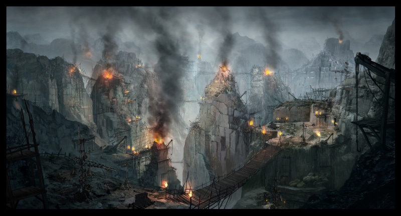 cityscape, flame, fire - natural phenomenon, built structure, video games, Hunted: The Demons Forge, city, pollution, burning, air pollution, no people