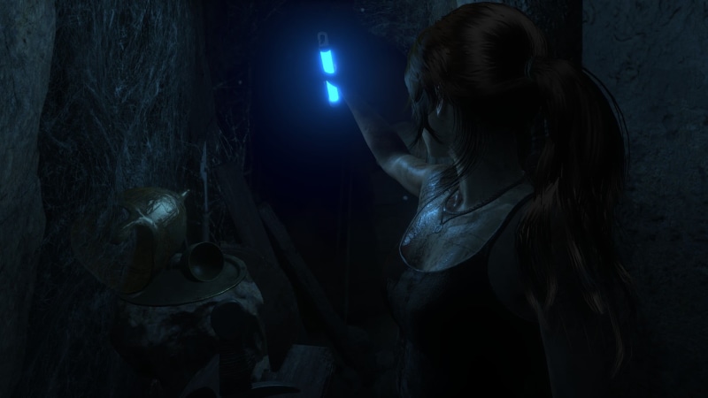 night, Lara Croft, standing, crew, illuminated, contemplation, looking, hair, women, s, nightlife, neck, fear, white, waist up, 1080P, adult, indoors