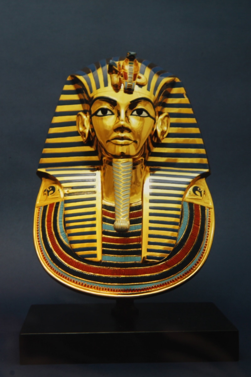 archaeology, sculpture, male likeness, pharaoh, art and craft, statue, burial, indoors, craft, close-up, mummy, cairo, antique, representation, artifact