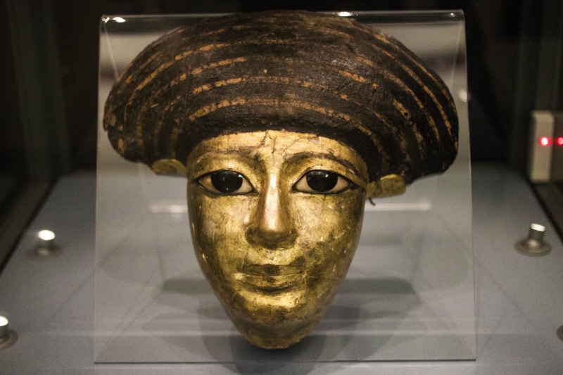 the past, egyptian, face, male likeness, gold, sculpture, representation, mummy, 4K, no people, artifact, historical, museum, egypt, ancient, human, woman