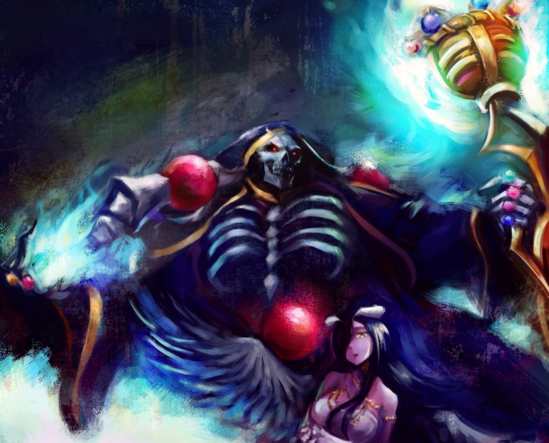 Anime, Albedo (Overlord), Overlord, 1080P, Ainz Ooal Gown