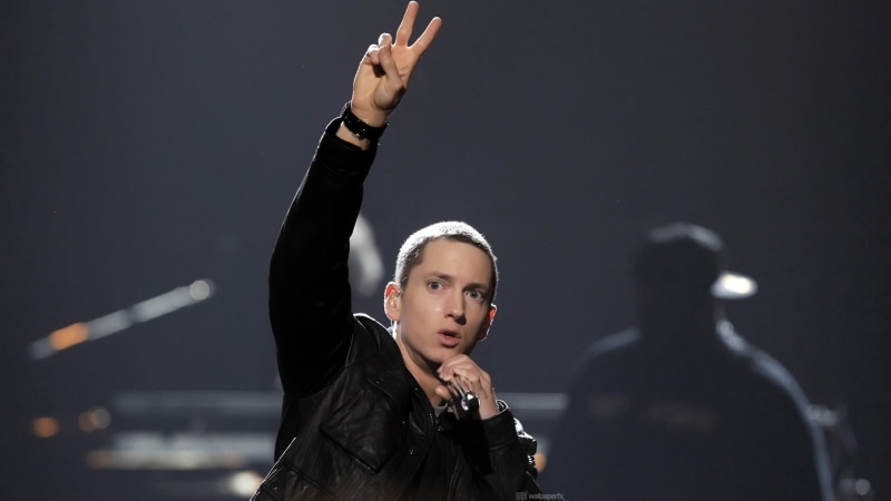portrait, black color, Eminem, human limb, attitude, young adult, one person, females, women, indoors, gesturing, arms raised, music, beautiful woman, adult