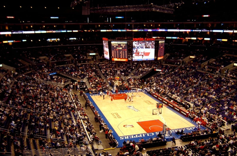 crowd, tribune, real people, match - sport, basketball, built structure, arena, team sport, leisure activity, 1080P, inside, lakers, supporters, architecture