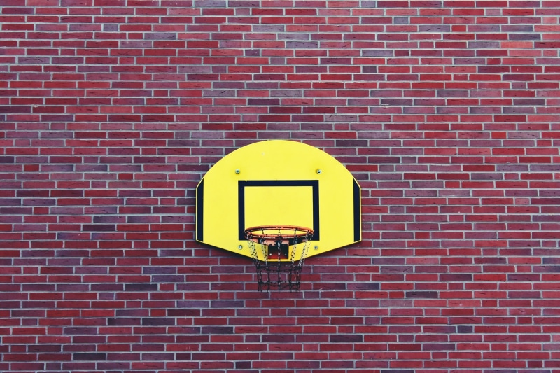 pattern, play, in the, brick Wall, architecture, basket, leisure, ball game, outdoors, basketball, day, outdoor, basketball hoop, electricity, textured