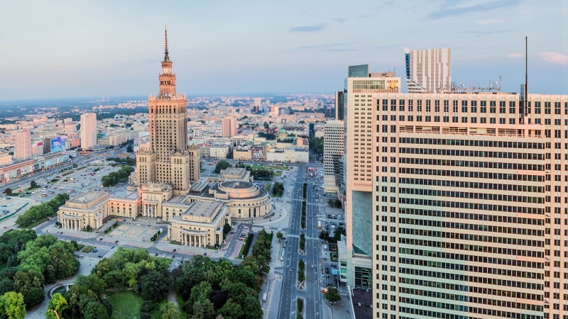 cityscape, Warsaw, skyscraper, Poland, 1080P