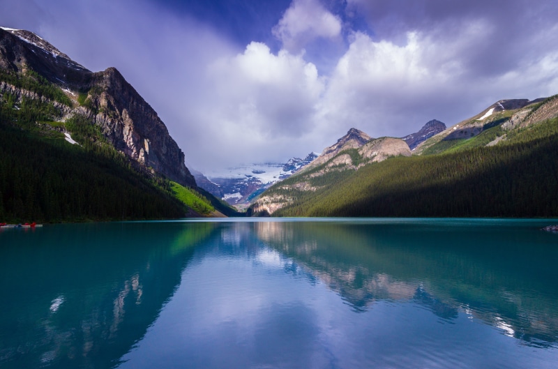 day, outdoors, sunrise, tranquility, canada, sky, lake, peak, forest, cloud - sky, tree, daytiem, waterfront, no people, tranquil scene, mountain, environment