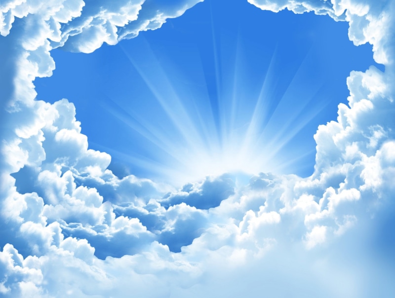 beauty in nature, idyllic, tranquility, white color, day, brightly lit, heaven, Sky, no people, nature, 1080P, Blue, scenics - nature, backgrounds, streaming