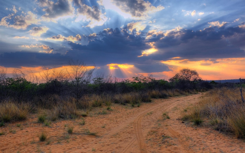 sun rays, landscape, rays, sun, desert, crepuscular, 2K, clouds, nature and landscapes, nature