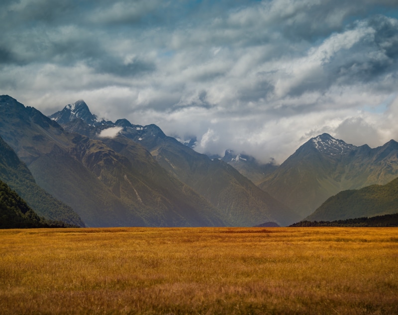 unesco, tranquil scene, cloud - sky, Valley, idyllic, outdoors, Landscape, Fjord, Clouds, Mountain, mountain range, Oceania, February, South, Field, tewaipounamu