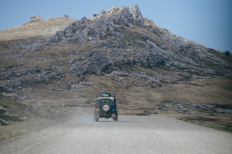 Overlanding, adventure, day, environment, formation, driving, Falkland Islands, 4x4, motorcycle, mountain, sky, rock - object, beauty in nature, land Vehicle