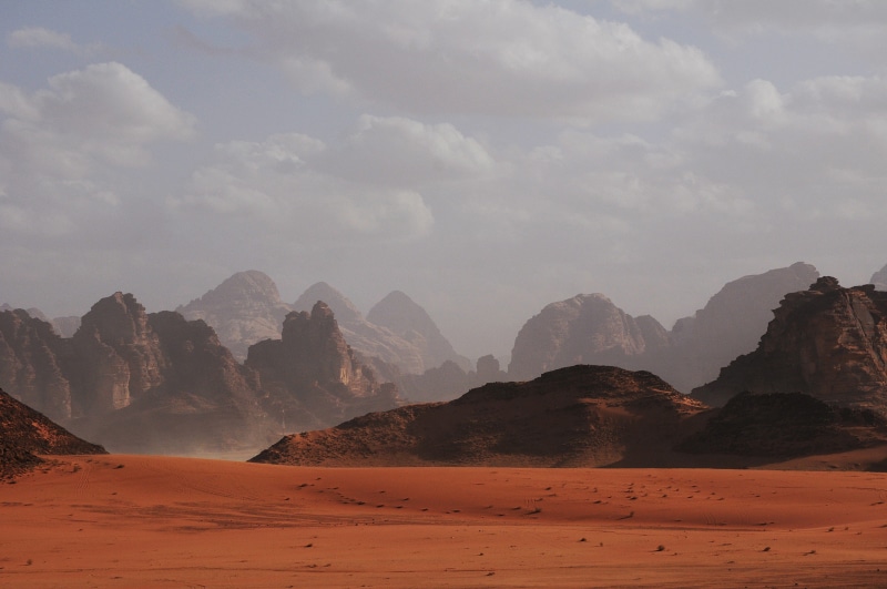 travel, 2K, rock, idyllic, scenics - nature, climate, physical geography, mountains, day, clouds, white, nature, sky, wadi rum, tranquility, aqaba, wadirum