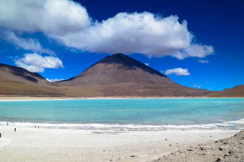 andes, mineral, water, cloud - sky, 4K, gray, bolivia, environment, outdoors, salt flat, blue, mountains, non-urban scene, beauty in nature, lagoon, chile
