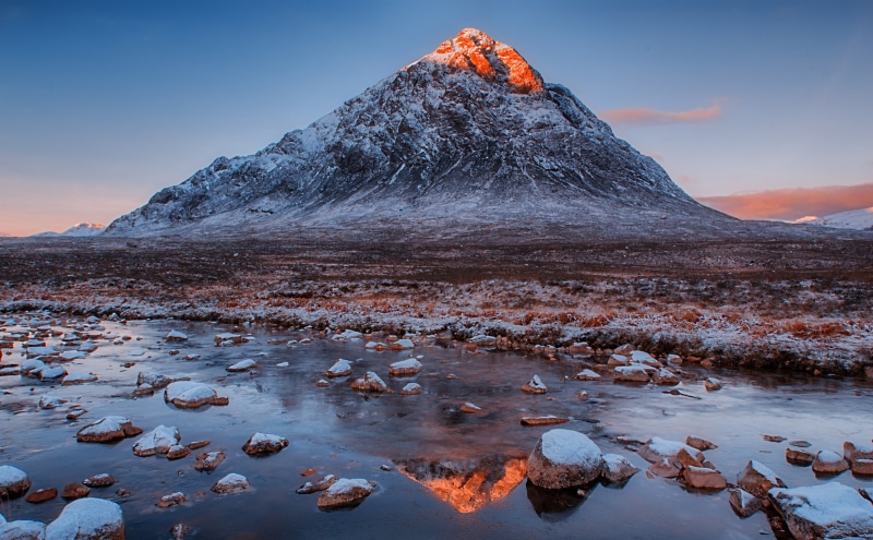 Reflections, gray, solid, water, Outstanding, Amazing, Landscape, westhighlands, Morning, Highlands, Snow, glencoe, tranquil scene, extraordinary, beauty in nature