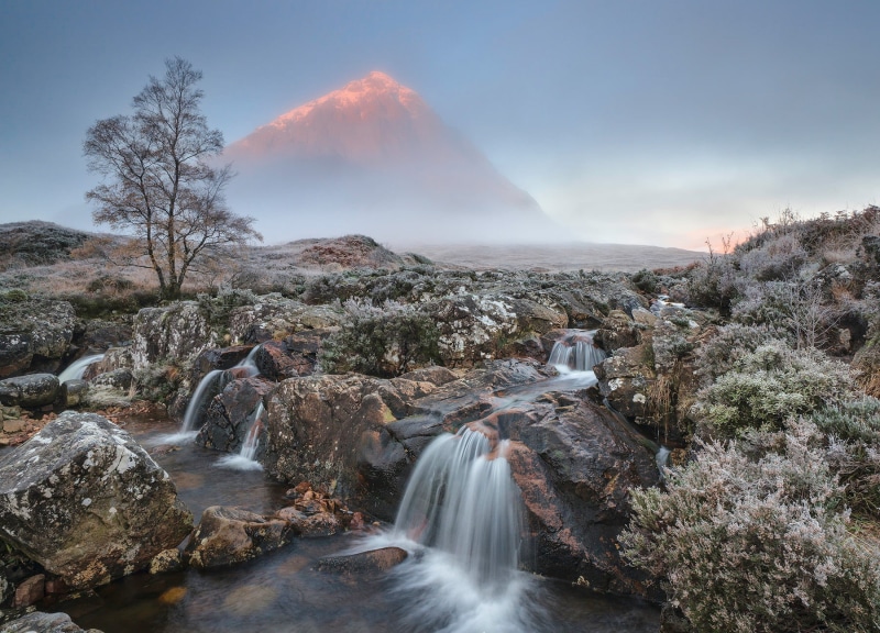 frost, daytime, First Bite, surrounded, aerial photography, river, photography, beauty In Nature, waterfall, aerial, outdoors, water, plants, scenics, Glencoe  Scotland