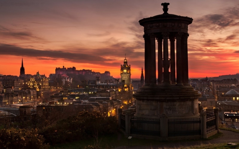 scotland, lights, 720P, edinburgh, night